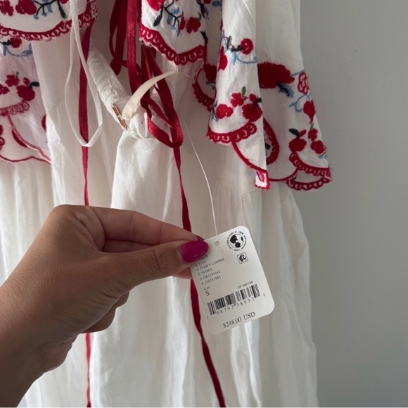 FREE PEOPLE NWT Valenciana White Midi Dress S - Picture 8 of 8